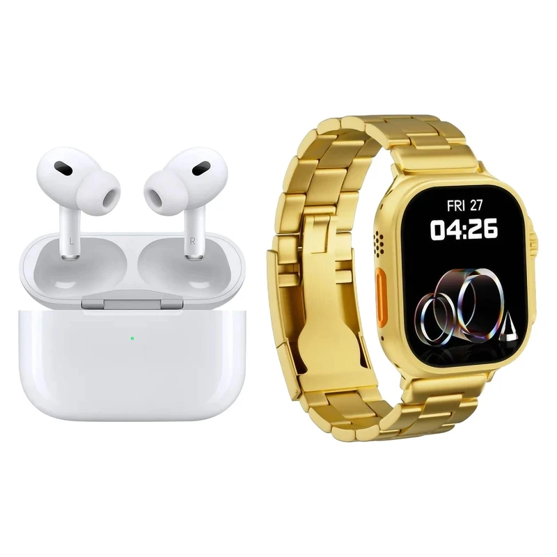 ساعت هوشمند مدل H20 ULTRA 49mm دارای صفحه نمایش رنگی و لمسی، کنترل موسیقی (Music Player)، کنترل سطح اکسیژن خون، قابلیت مکالمه از طریق بلوتوث بند استیل به همراه هندزفری