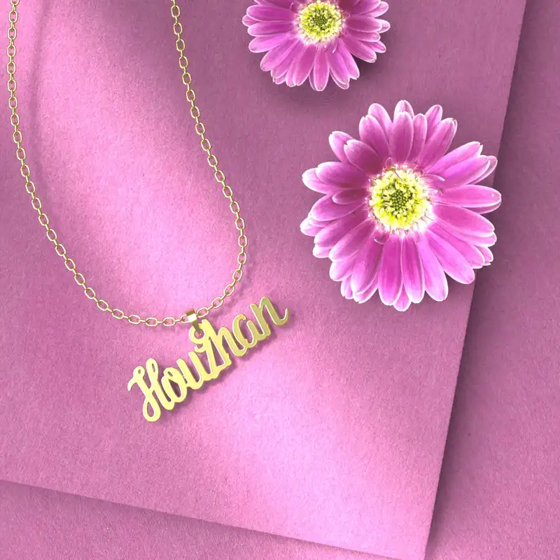 گردنبند طلا 18 عیار زنانه مدوپد مدل houzhan