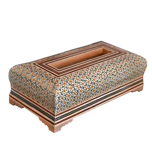 جعبه دستمال کاغذی خاتم کاری کد M06001