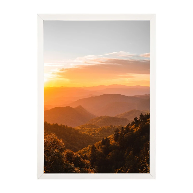 تابلو مدل دیواری طرح غروب آفتاب و جنگل کد EA-1286