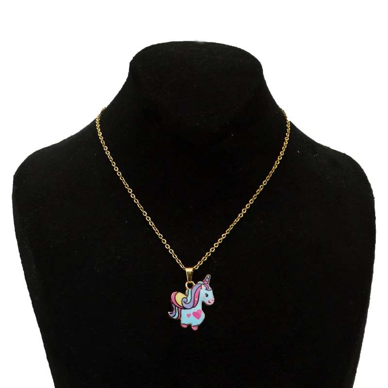 گردنبند دخترانه مدل اسب تک شاخ زیبا کد GZ-Beh-35 گردنبند دخترانه مدل اسب تک شاخ زیبا کد GZ-Beh-35