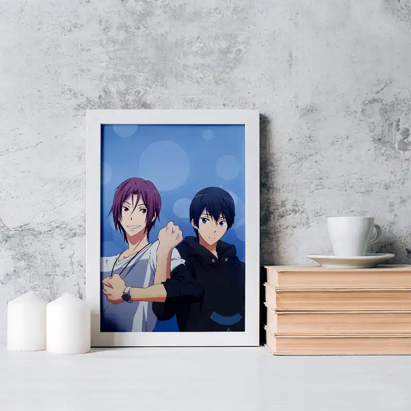 تابلو خندالو مدل هاروکا و رین انیمه فری کد 15607