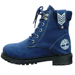 نیم بوت زنانه تیمبرلند مدل ساقدار رنگ سرمه ای