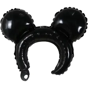 بادکنک فویلی لاکی بالونز مدل تل سر میکی کد Mickey Black01