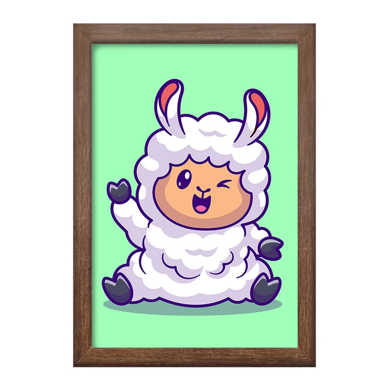 تابلو خندالو طرح حیوانات بامزه گوسفند کد 25398