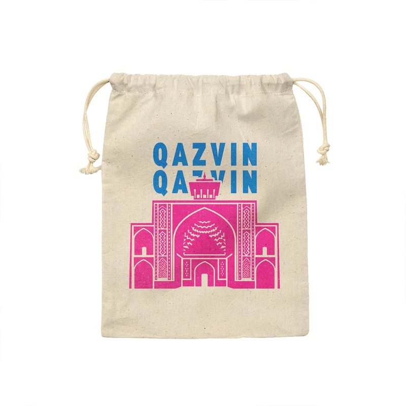 کیسه نان و سبزی ترمه طراحان ایده مدل نماد مسجدالنبی قزوین کد map0100 - M سایز 23x33 سانتی متر