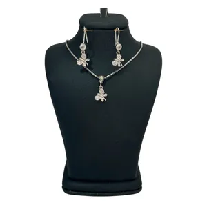 نیم ست نقره زنانه مدل سنجاقک کد 00231