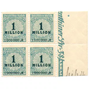 تمبر یادگاری مدل 1.000.000.000مارک آلمان رایش بسته 4 عددی