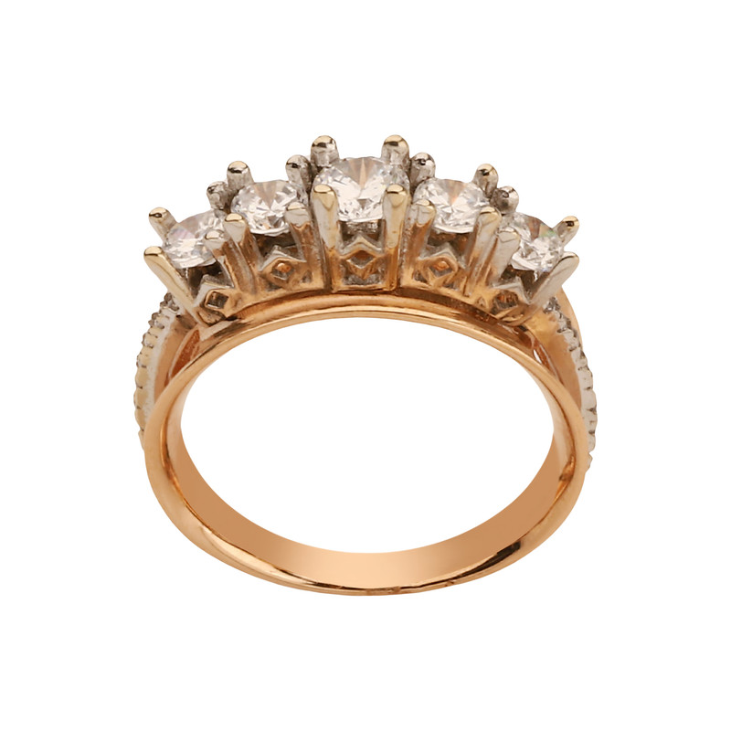 انگشتر طلا 18 عیار زنانه صلاحی گلد مدل 15454 سایز 56