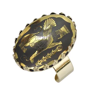 انگشتر زنانه مدل حدید شیر بالدار کد 7087