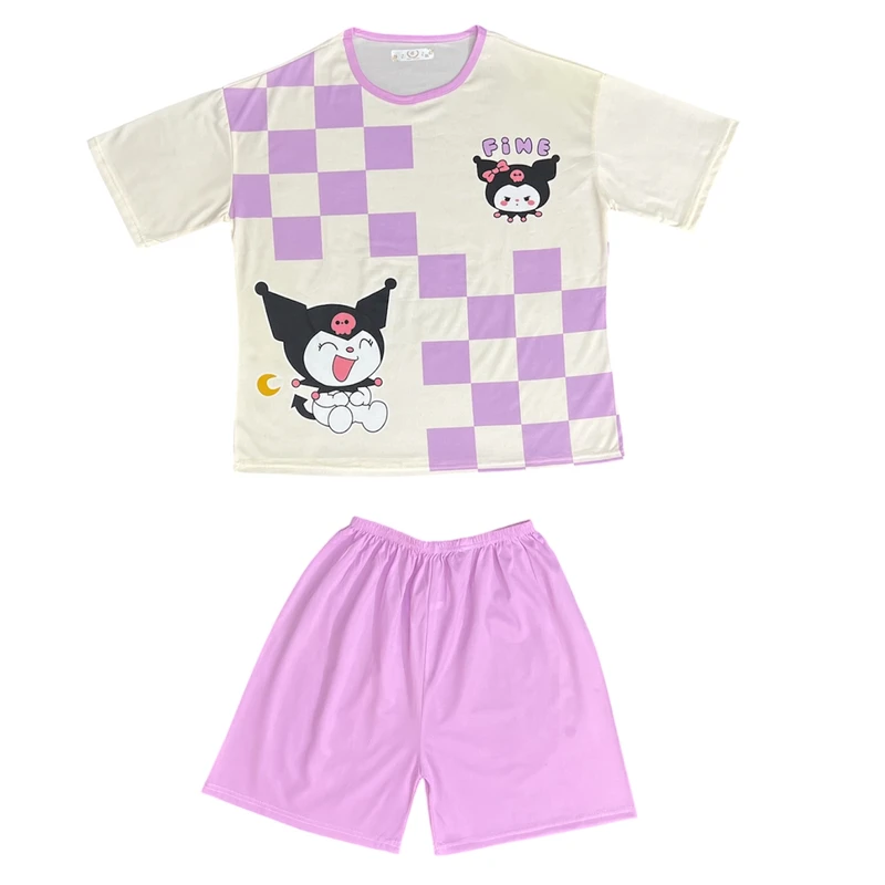 ست تی شرت آستین کوتاه و شلوارک راحتی زنانه مدل گیاهی 221