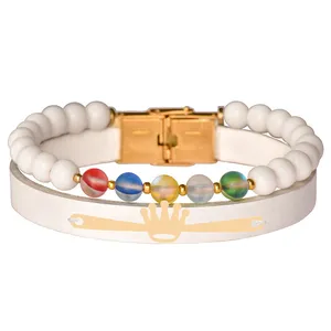 دستبند طلا 18 عیار زنانه الن نار مدل تاج 100907