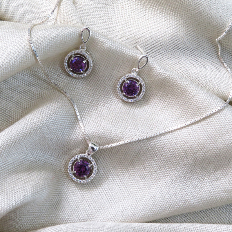 نیم ست نقره زنانه مدل AV180-S7 C4