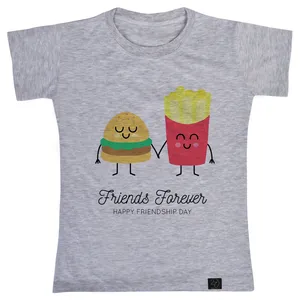 تی شرت آستین کوتاه دخترانه 27 مدل همبرگر کد W11