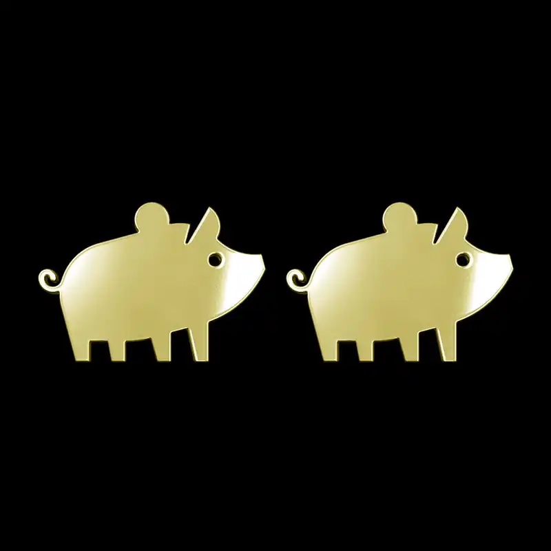 گوشواره طلا 18 عیار زنانه مدوپد مدل گراز کد GA1-16054