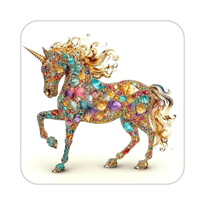 زیر لیوانی کاکتی طرح اسب تک شاخ و یونیکورن مدل mp29475