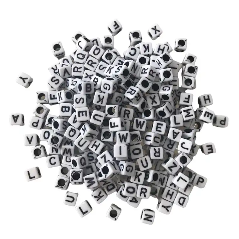 مهره دستبند مدل حروف انگلیسی کد 467 بسته 330 عددی