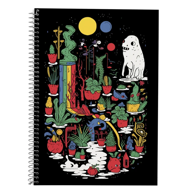 دفتر زبان 50 برگ مدوپد مدل سه خط طرح Ghibli کد DF2406