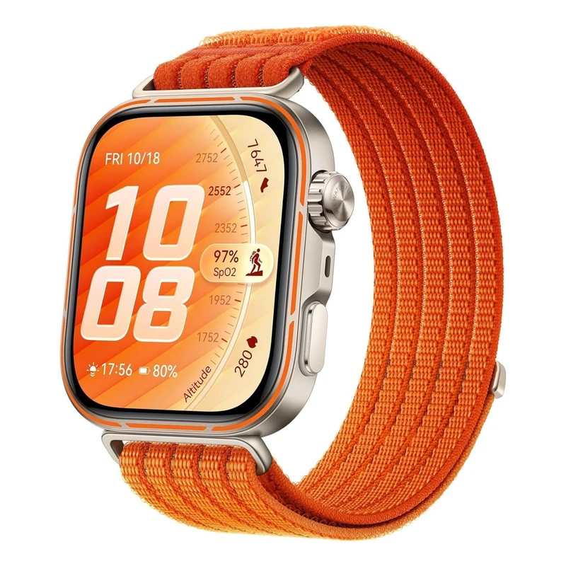 ساعت هوشمند 45 میلی‌متری هوآوی مدل Watch Fit 5 Pro با بند نایلونی