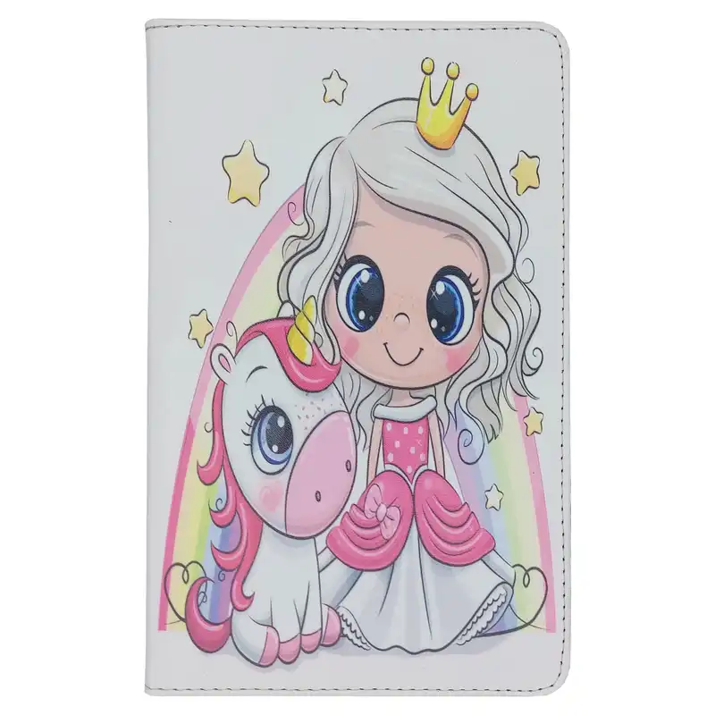 کیف کلاسوری ام ان اف طرح یونی کورن و دختر پرنسس کد M-048 مناسب برای تبلت سامسونگ Galaxy Tab A 8.0 2019 T290 / T295