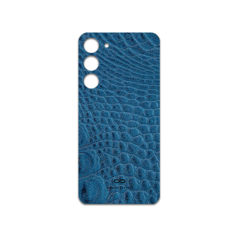 برچسب پوششی ماهوت مدل Blue-Crocodile-Leather مناسب برای گوشی موبایل سامسونگ Galaxy S23 Plus