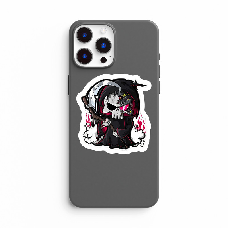 استیکر لپ تاپ و موبایل بووم طرح روح مدل Art کد LA94