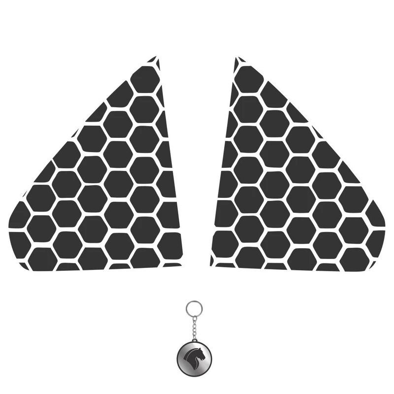 برچسب بدنه خودرو مهدیار طرح لچکی لانه زنبوری کد SL105  مناسب دنا بسته دو عددی به همراه جاکلیدی