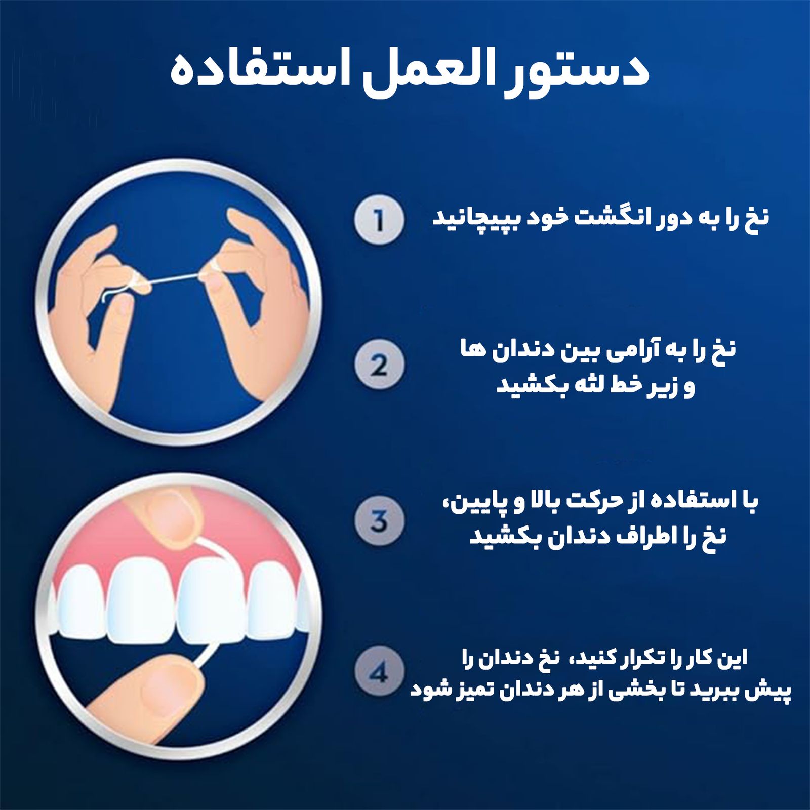 نخ دندان اورال-بی مدل super floss -  - 4