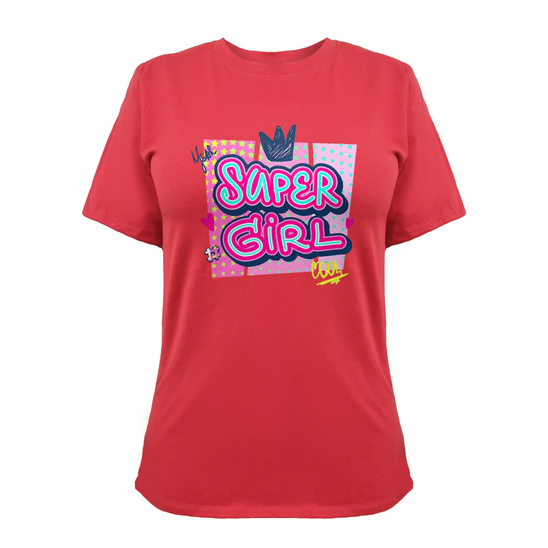 تی شرت آستین کوتاه زنانه مدل G140209237 رنگ قرمز