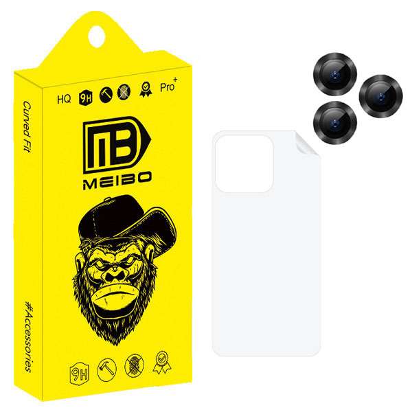 محافظ لنز دوربین میبو مدل NEW OPTICY مناسب برای گوشی موبایل اپل iphone 13promax به همراه محافظ پشت گوشی 