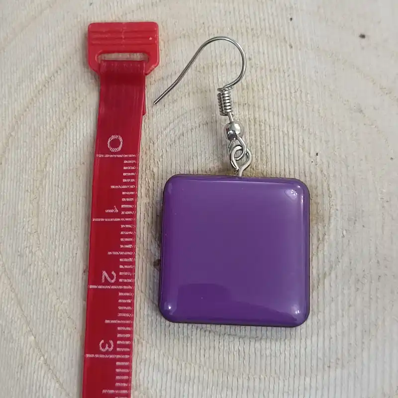 گوشواره زنانه مدل مربع چوبی