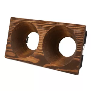 قاب هالوژن مدل چوبی دوقلو مخروطی