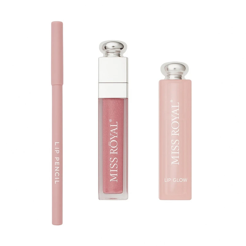 مجموعه آرایش لب میس رویال مدل 04 مجموعه 3 عددی