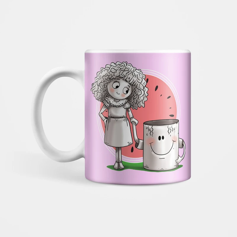 ماگ طرح تولد تیر ماهی مدل لیوان دختر تیر ماهی