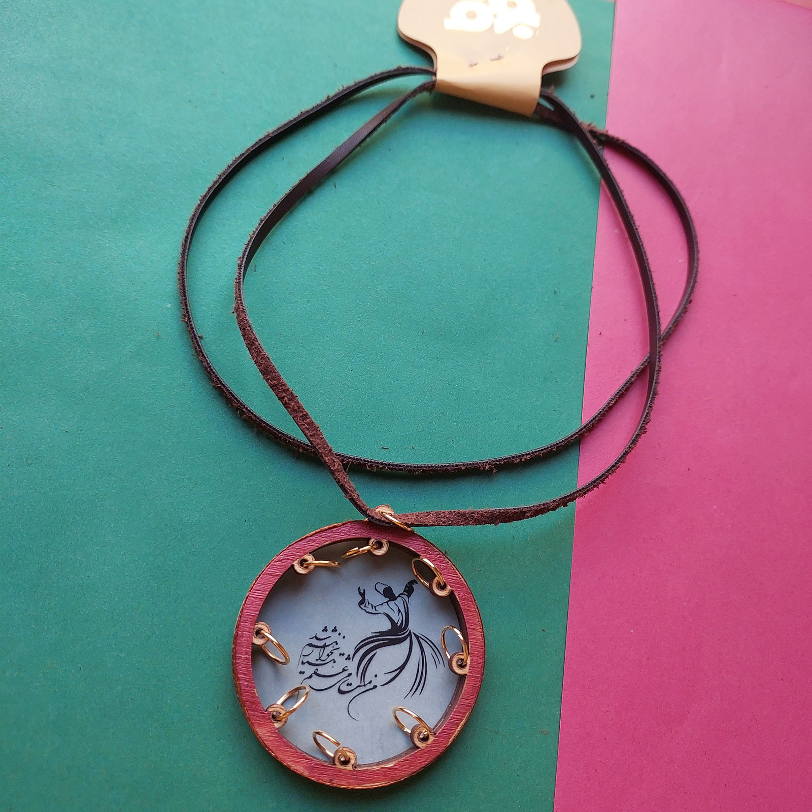 گردنبند زنانه مدل گره ای طرح ساز دف کد NC025 گردنبند زنانه مدل گره ای طرح ساز دف کد NC025