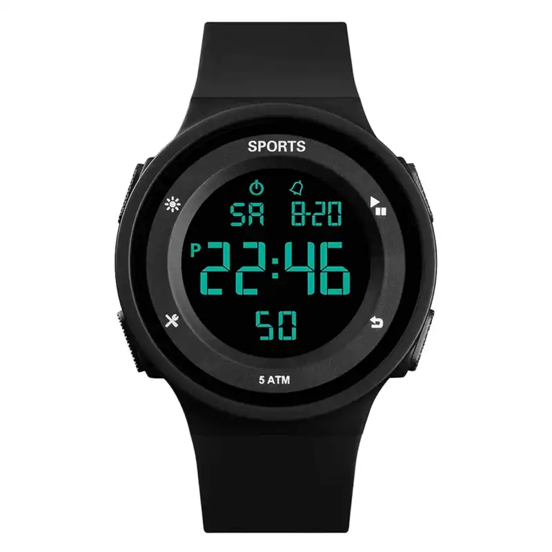 ساعت مچی دیجیتال مدل اسپرت کرنومتر دار بند سیلیکون کد 1
