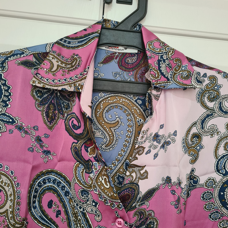 شومیز آستین بلند زنانه مدل پترن بته جقه کد ۱۰