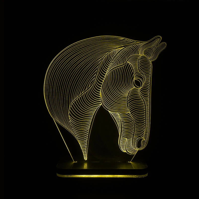  چراغ خواب سان لیزر طرح سر اسب مدل تک رنگ کد 1314