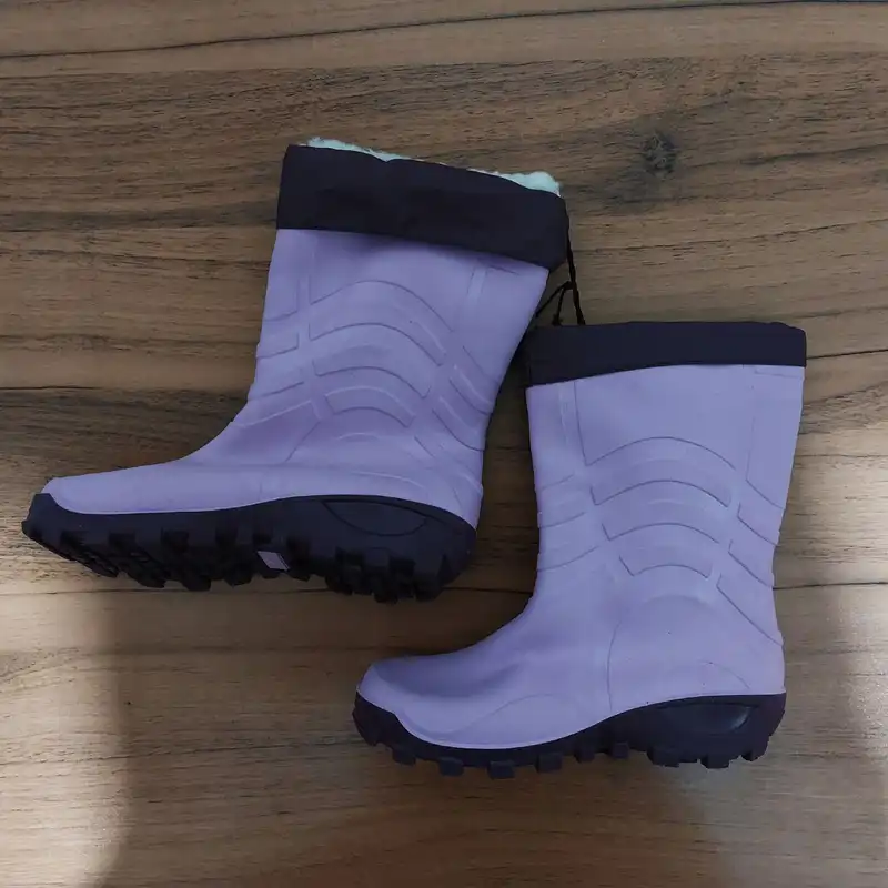 چکمه دخترانه مدل لوپیل 8 تو کرکی رنگ بنفش