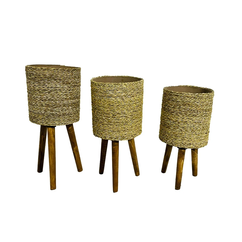 پایه گلدان مدل استوانه ای مجموعه 3 عددی