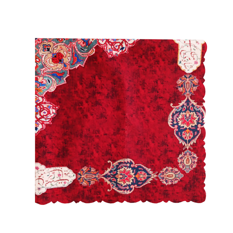رومیزی مدل ترنج سنتی سایز 90x90 سانتی‌متر