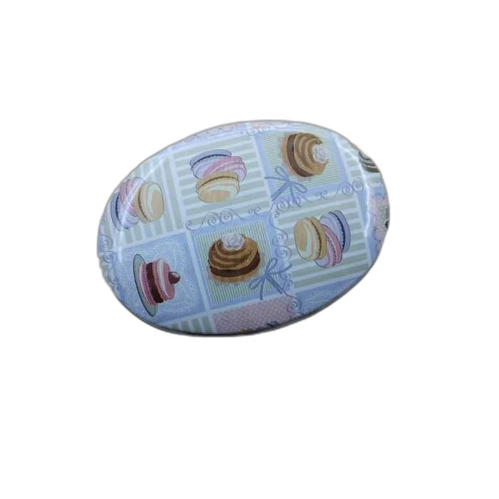 جعبه هدیه مدل بیضی طرح کاپ کیک کد 07