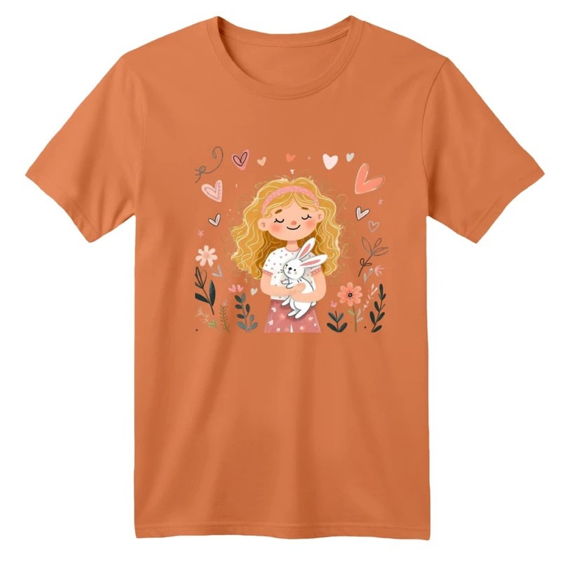 تی شرت آستین کوتاه بچگانه مدل دخترک کد 24