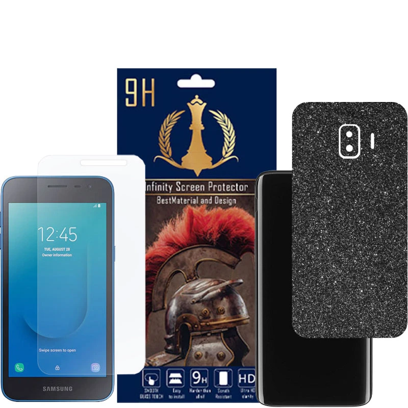 برچسب پوششی اینفینیتی مدل PRO MAX مناسب برای گوشی موبایل سامسونگ GALAXY J2 CORE به همراه محافظ صفحه نمایش