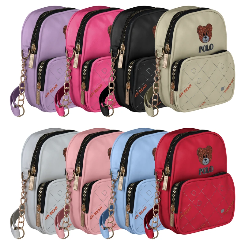 عکس شماره 3 : کیف رودوشی دخترانه مدل مینی خرسی