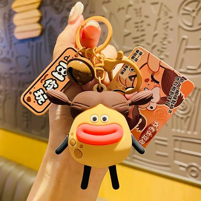 جاکلیدی دخترانه مدل سیلیکونی طرح دختر لب برجسته کد JIMI110