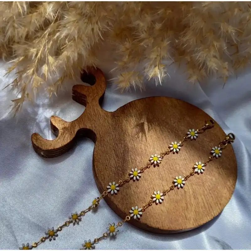 نیم ست زنانه مدل گل بابونه