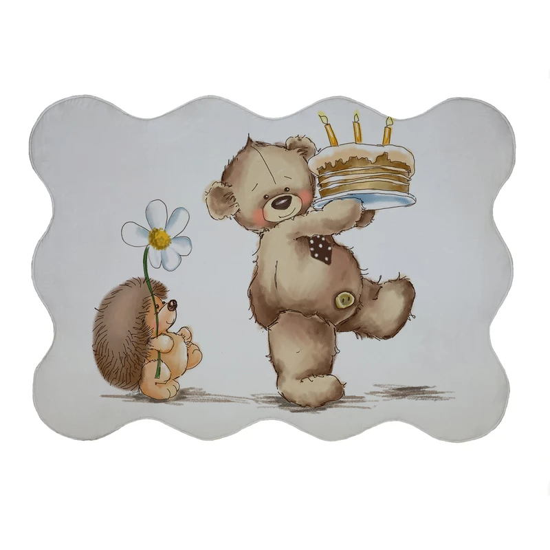 پادری مدل دالبر طرح خرسی کد 6125 سایز 80x110 سانتی متر