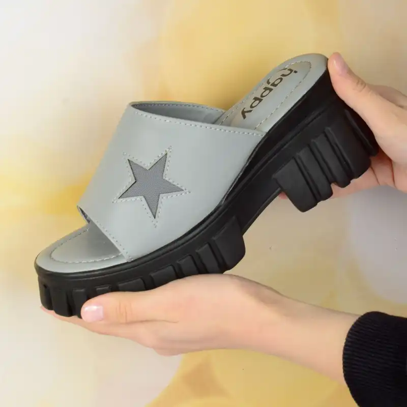 صندل زنانه مدل Happy Star کد GRY.2916