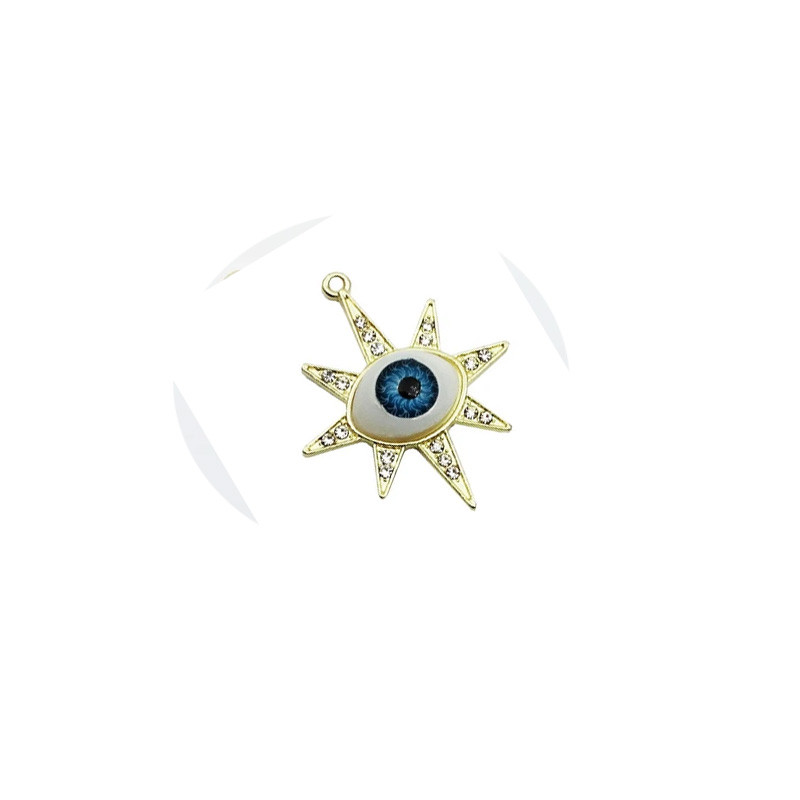 آویز گردنبند دخترانه مدل ستاره و چشم زیبا کد 1-5